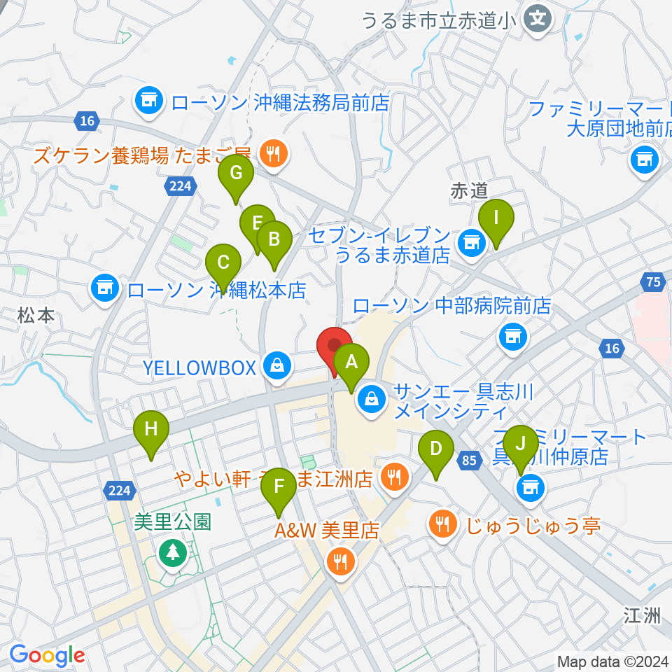 音楽教室ヒラソル周辺の駐車場・コインパーキング一覧地図