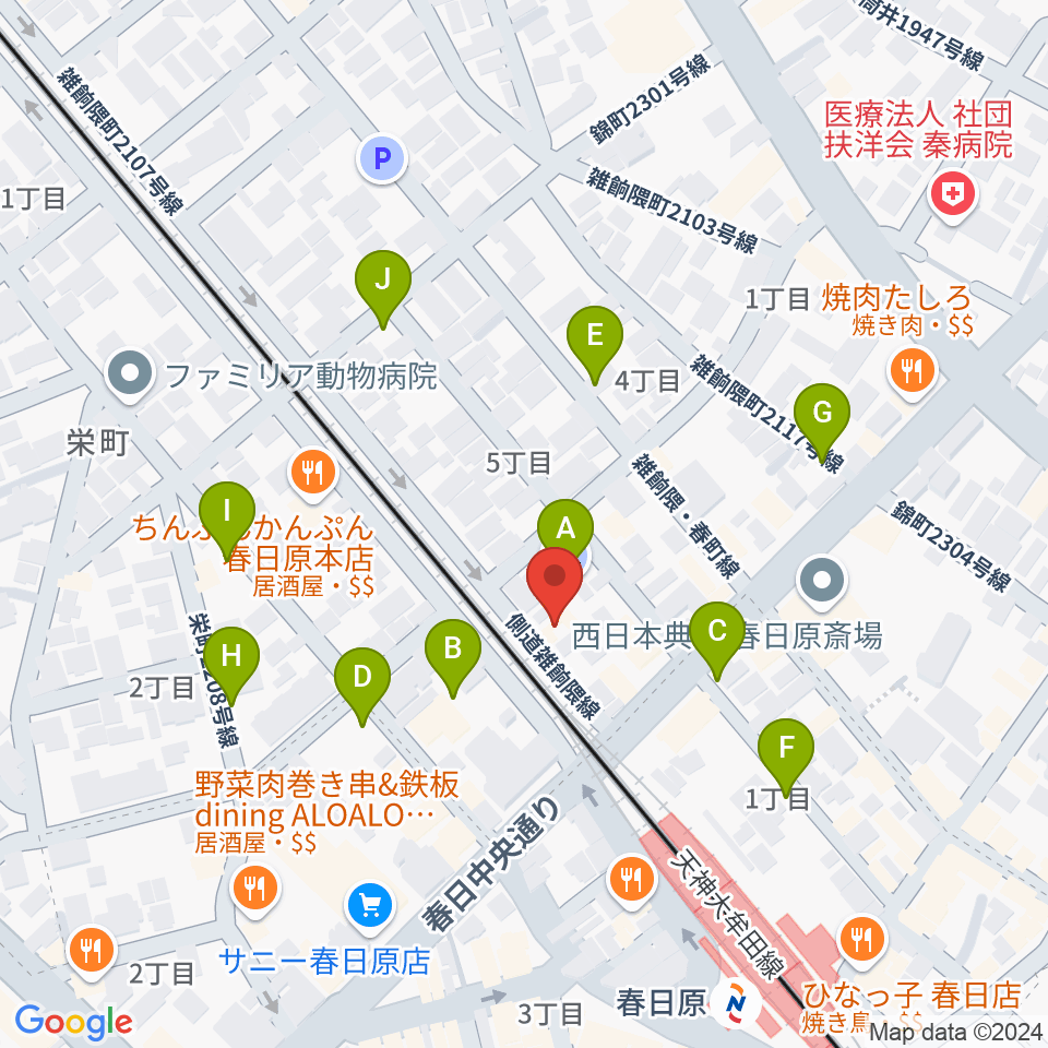 jmc音楽教室周辺の駐車場・コインパーキング一覧地図