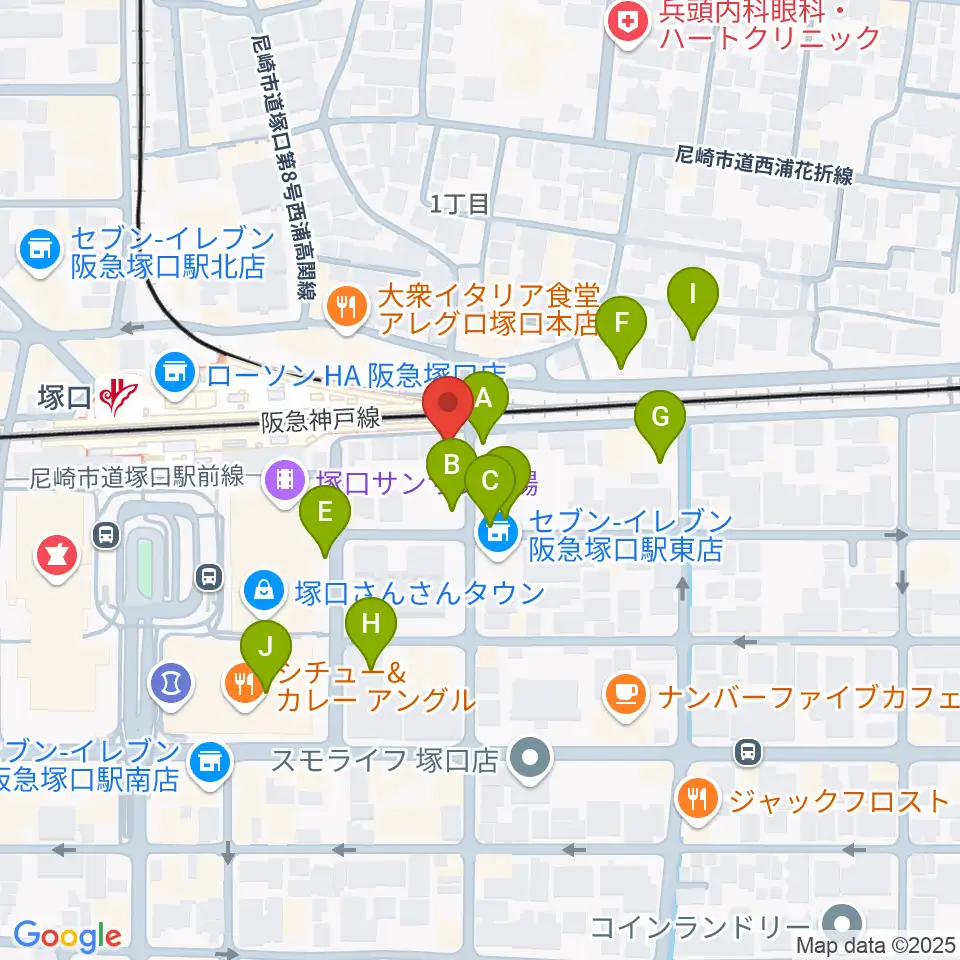 Shineヴォーカル教室周辺の駐車場・コインパーキング一覧地図