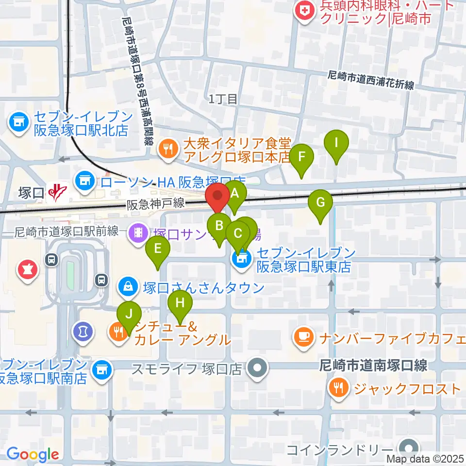Shineヴォーカル教室周辺の駐車場・コインパーキング一覧地図