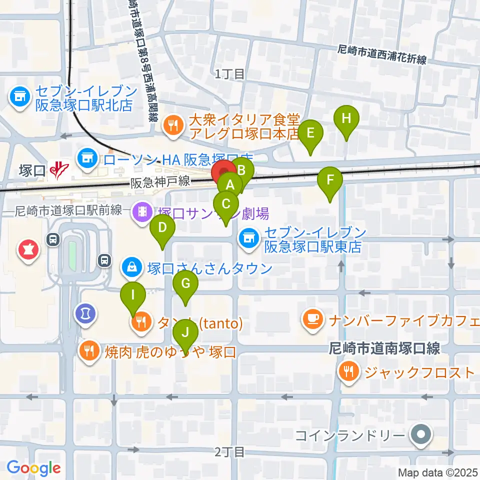 Shineヴォーカル教室周辺の駐車場・コインパーキング一覧地図