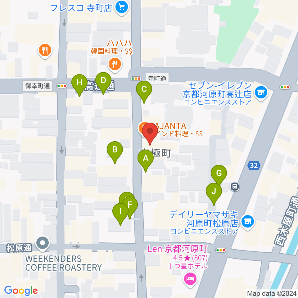 京都メゾピアノ音楽教室周辺の駐車場・コインパーキング一覧地図