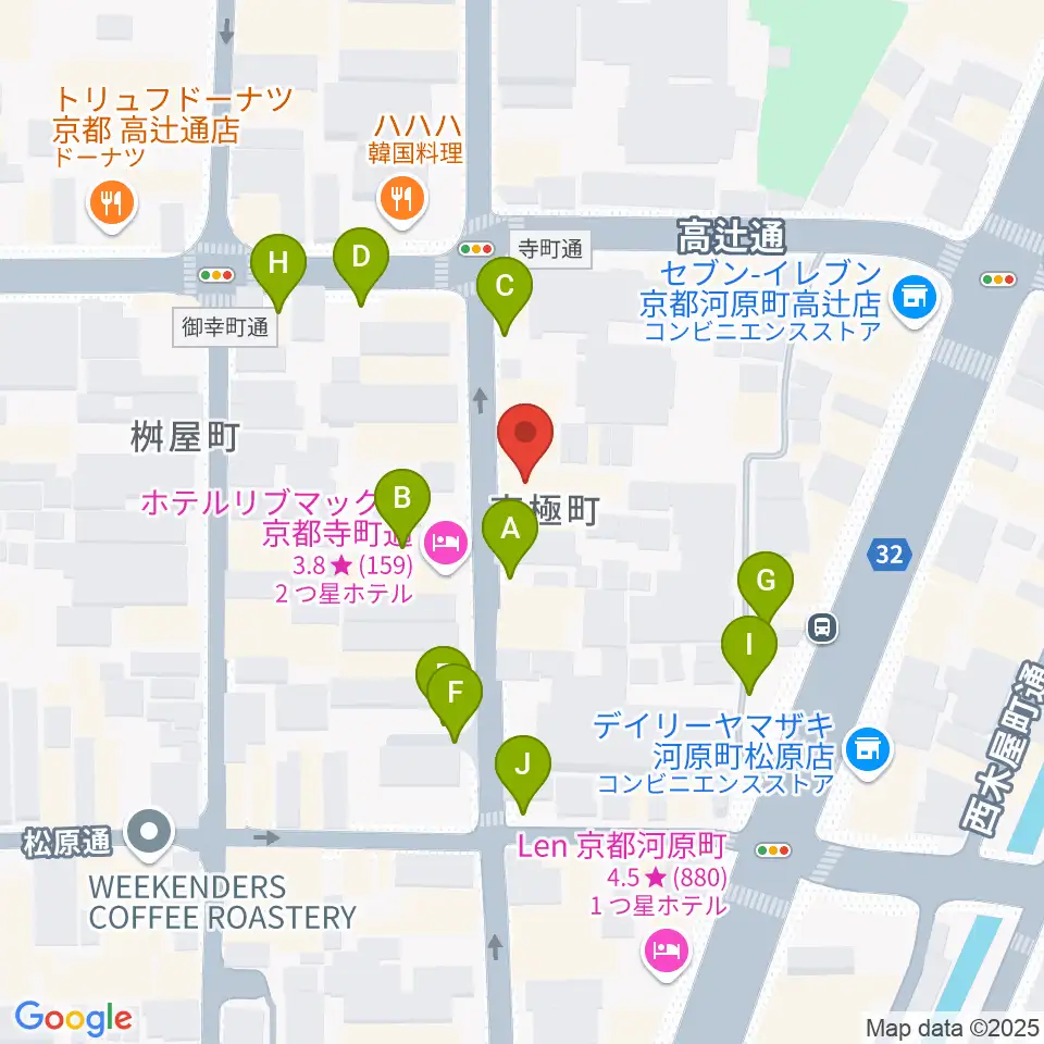 京都メゾピアノ音楽教室周辺の駐車場・コインパーキング一覧地図