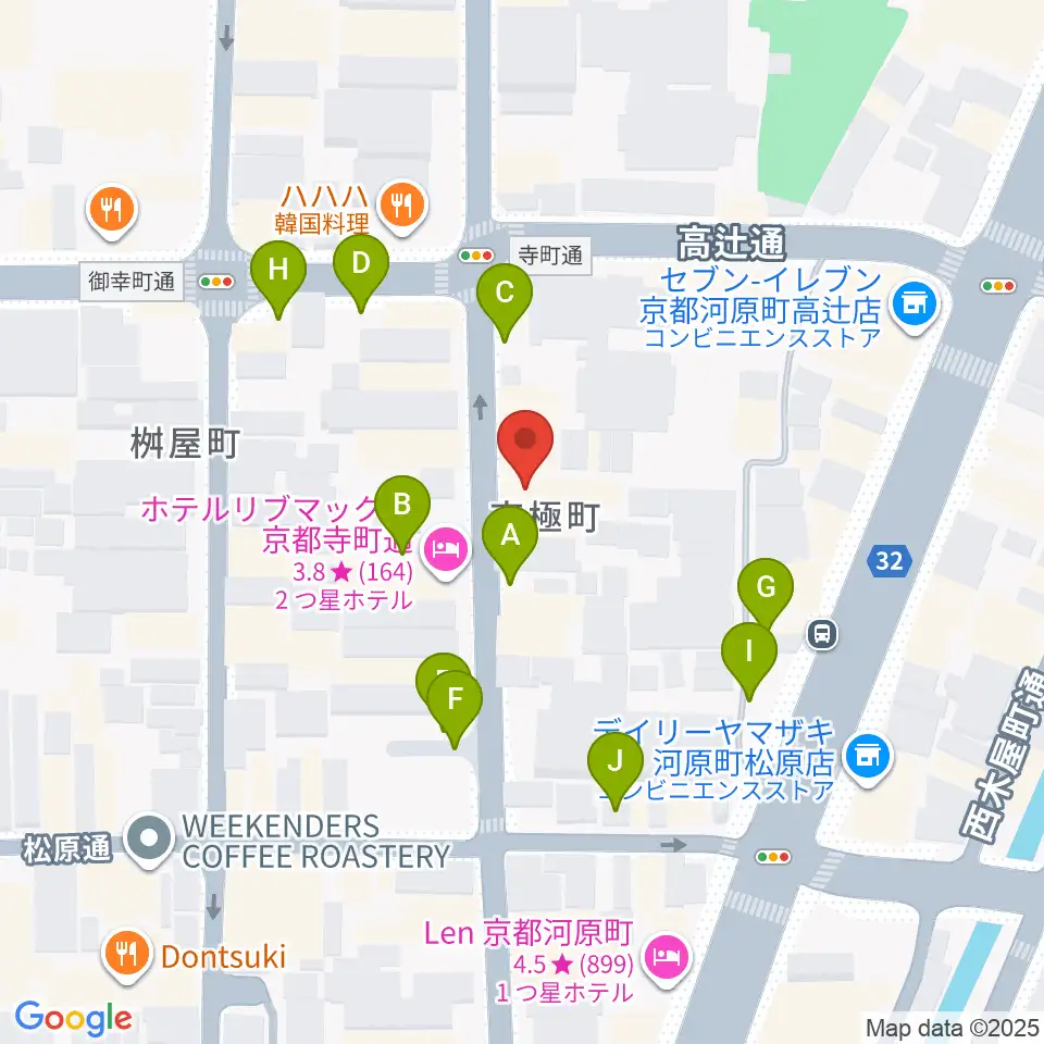 京都メゾピアノ音楽教室周辺の駐車場・コインパーキング一覧地図
