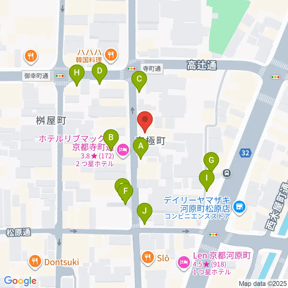 京都メゾピアノ音楽教室周辺の駐車場・コインパーキング一覧地図