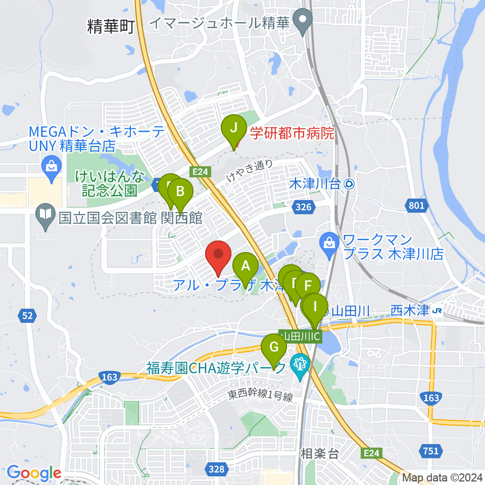 アルテノーヴァ周辺の駐車場・コインパーキング一覧地図