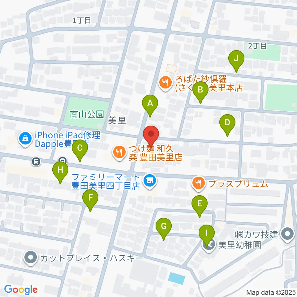 豊田ミュージックアカデミー周辺の駐車場・コインパーキング一覧地図