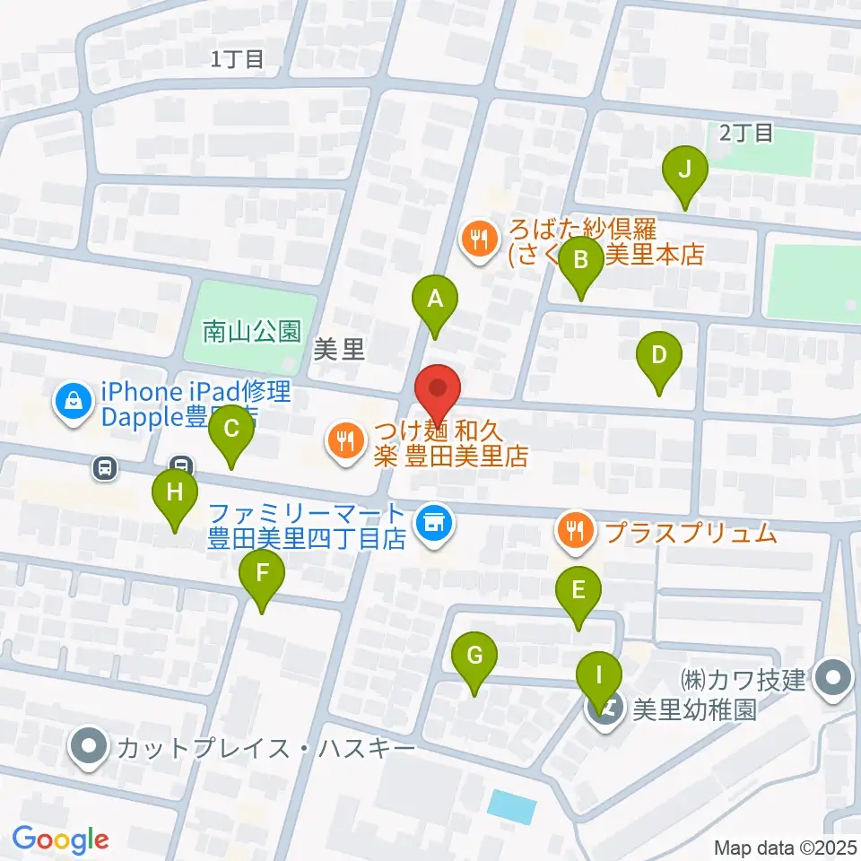 豊田ミュージックアカデミー周辺の駐車場・コインパーキング一覧地図