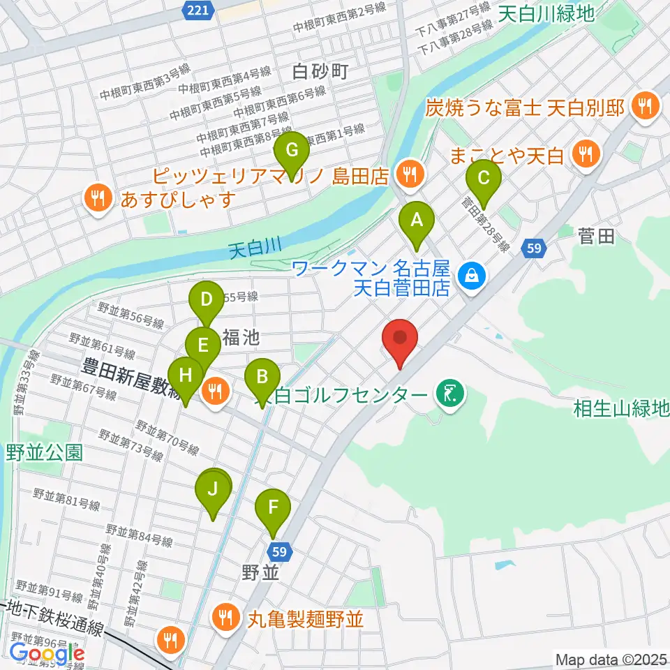 ミュージック・ドルチェ音楽教室周辺の駐車場・コインパーキング一覧地図