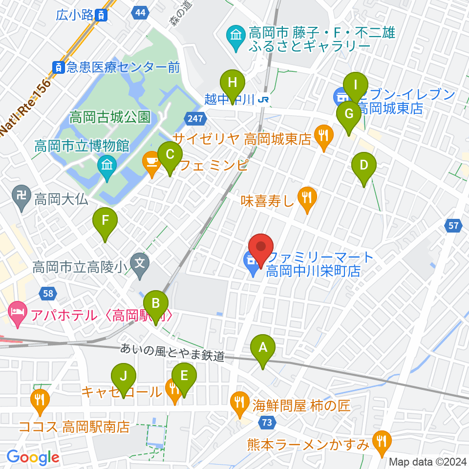 クリス音楽院周辺の駐車場・コインパーキング一覧地図