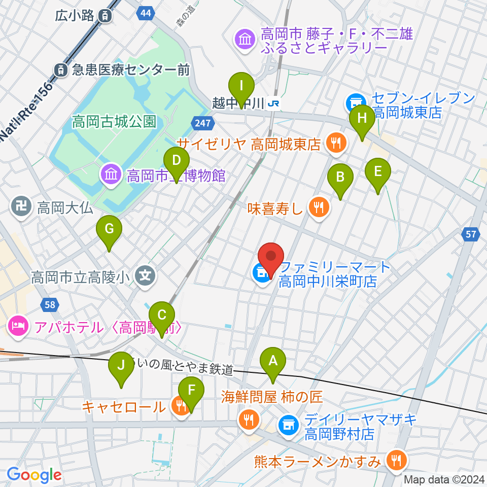 クリス音楽院周辺の駐車場・コインパーキング一覧地図