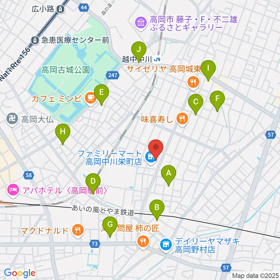 クリス音楽院周辺の駐車場・コインパーキング一覧地図