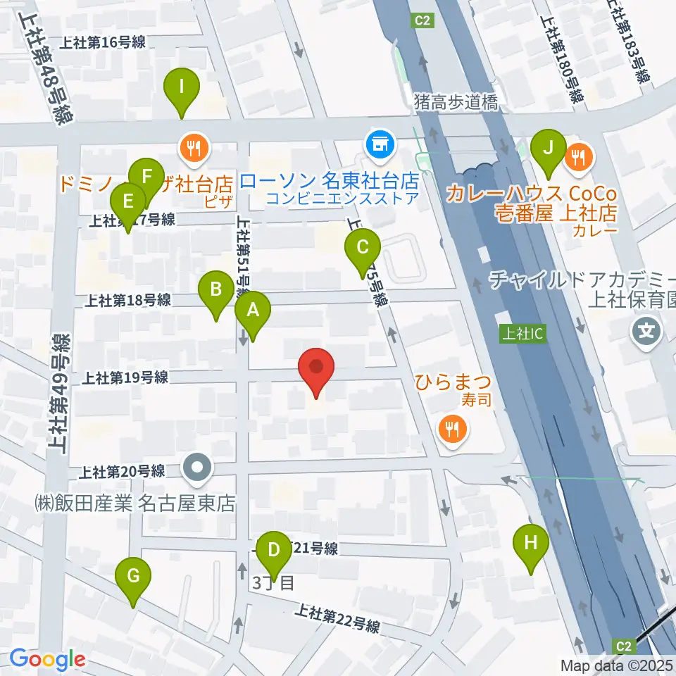 キューミュージックラボ周辺の駐車場・コインパーキング一覧地図
