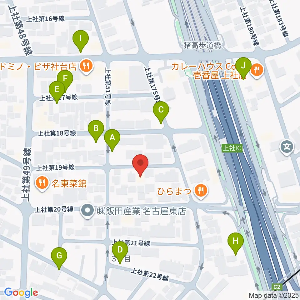 キューミュージックラボ周辺の駐車場・コインパーキング一覧地図