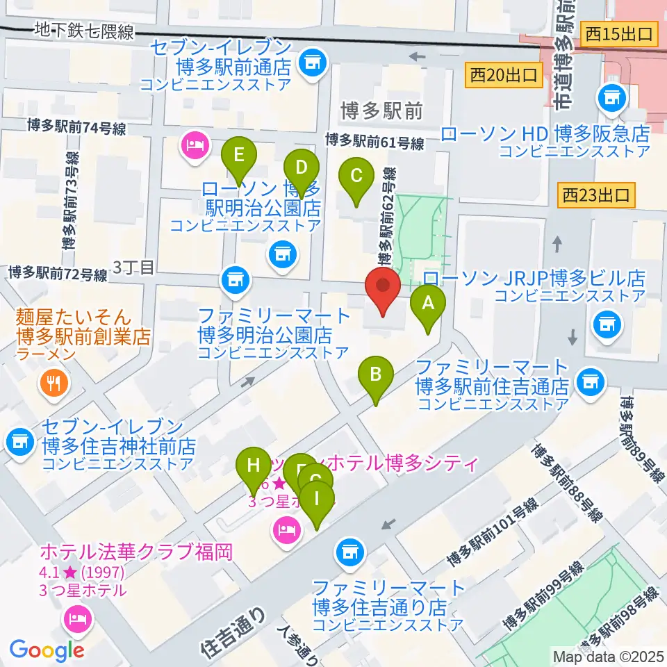専門学校 九州ビジュアルアーツ周辺の駐車場・コインパーキング一覧地図