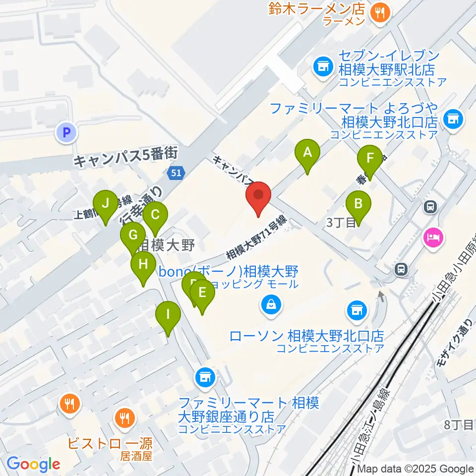 ミュージックスクール・スタジオグルーヴ周辺の駐車場・コインパーキング一覧地図
