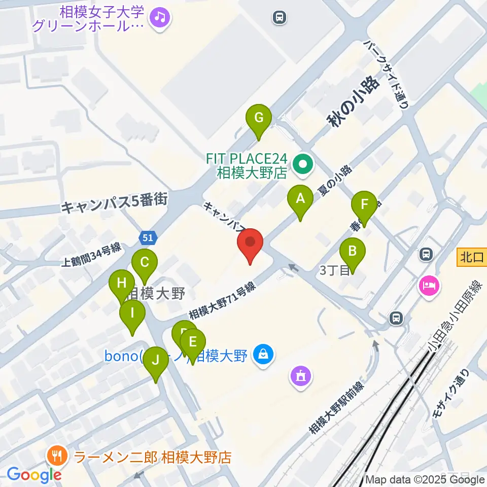 ミュージックスクール・スタジオグルーヴ周辺の駐車場・コインパーキング一覧地図