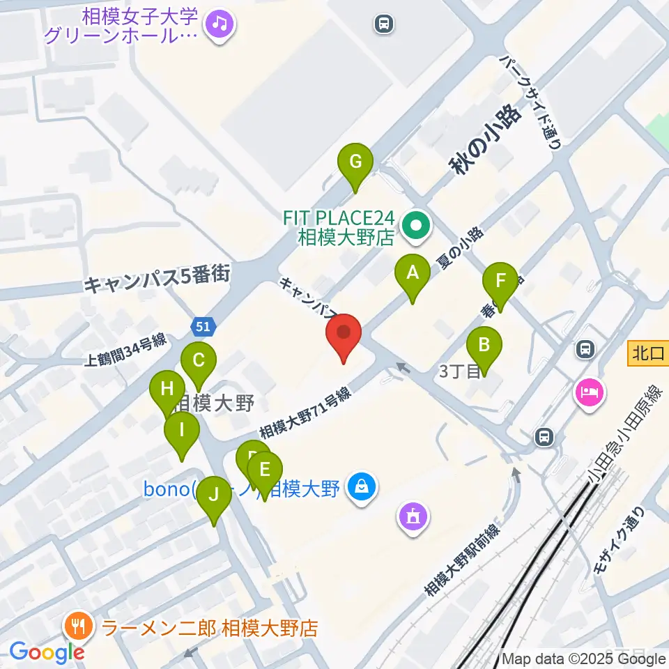 ミュージックスクール・スタジオグルーヴ周辺の駐車場・コインパーキング一覧地図
