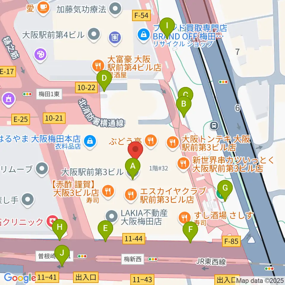 アール・エイチ・ワイ音楽教室周辺の駐車場・コインパーキング一覧地図