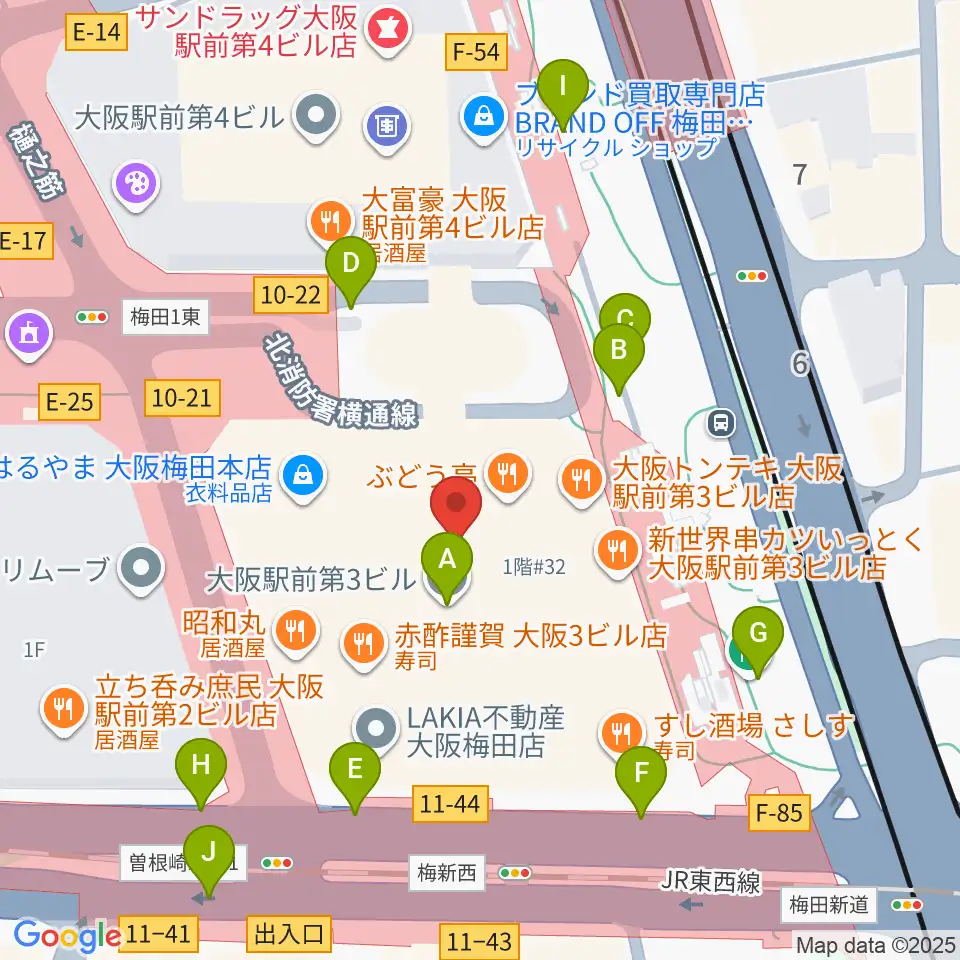 アール・エイチ・ワイ音楽教室周辺の駐車場・コインパーキング一覧地図