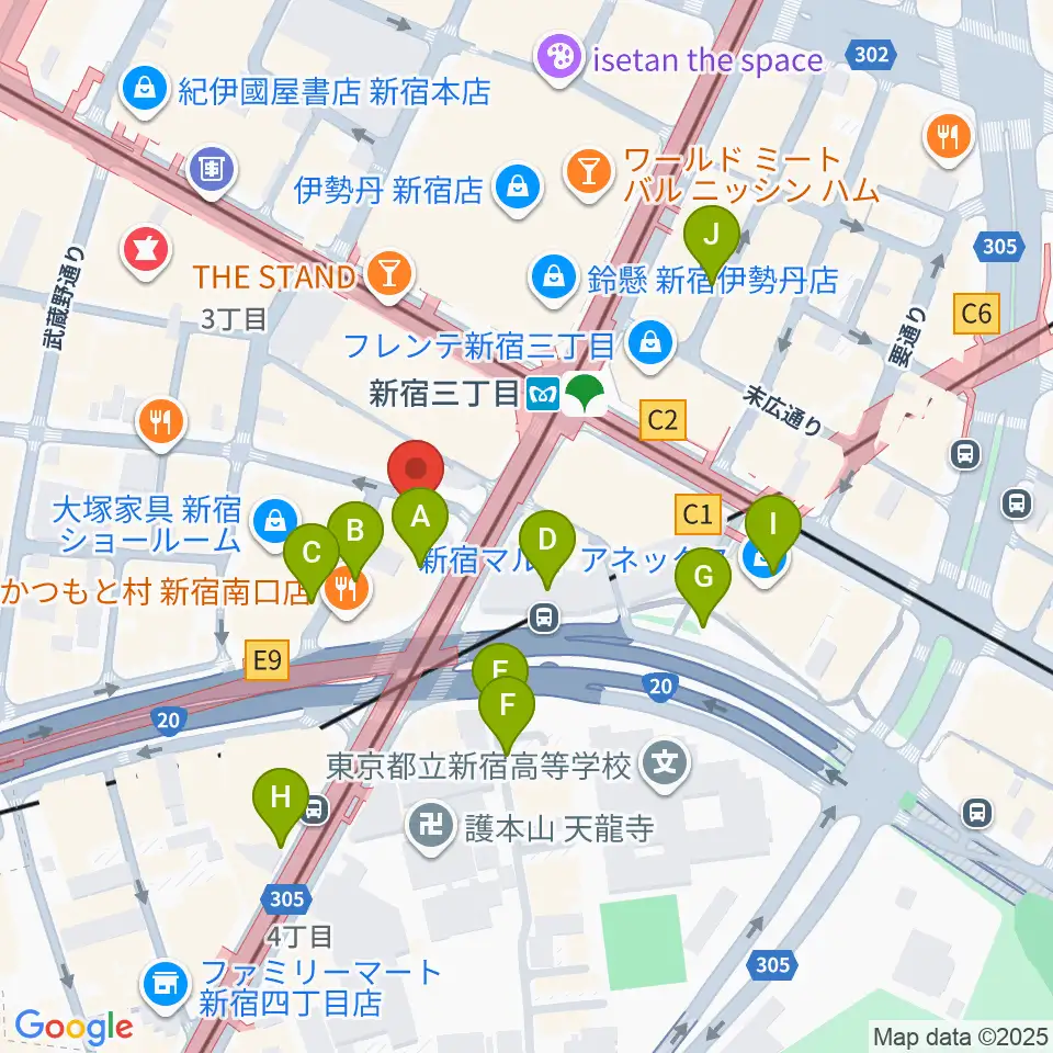 ミュージックスクールウッド周辺の駐車場・コインパーキング一覧地図