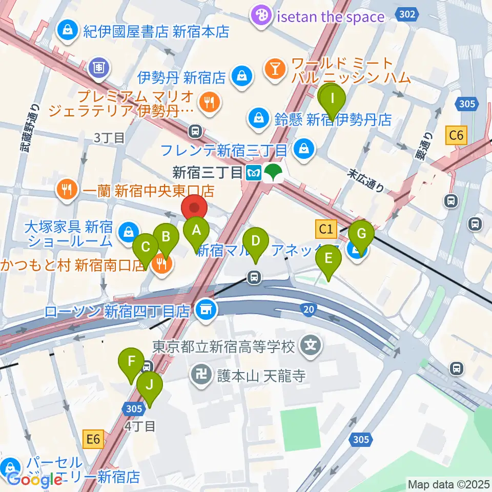 ミュージックスクールウッド周辺の駐車場・コインパーキング一覧地図