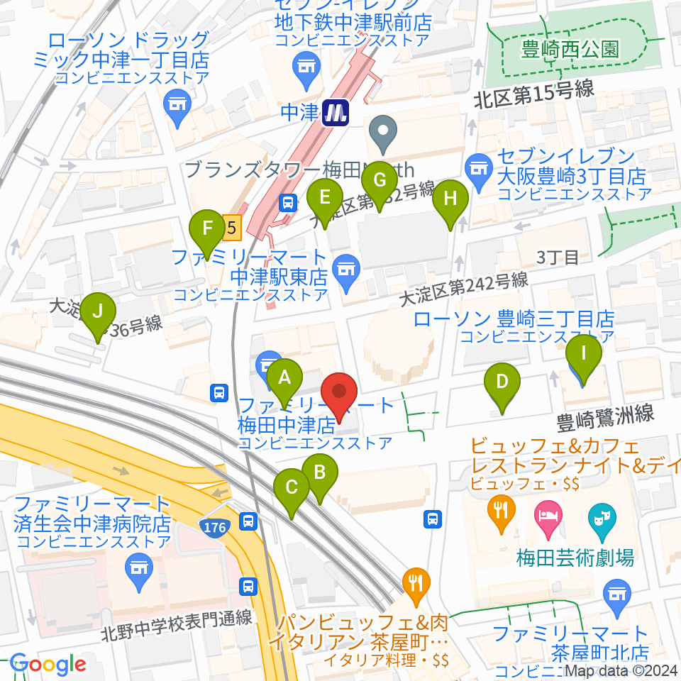 ESPエンタテインメント大阪周辺の駐車場・コインパーキング一覧地図