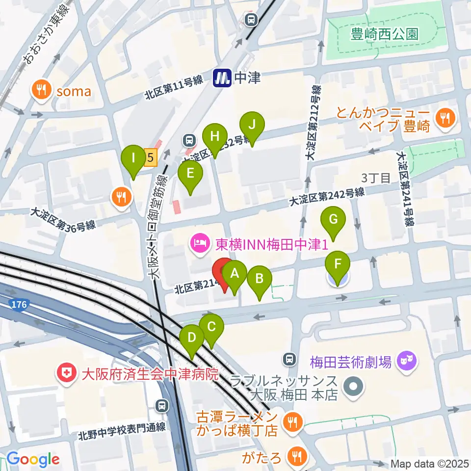 ESPエンタテインメント大阪周辺の駐車場・コインパーキング一覧地図