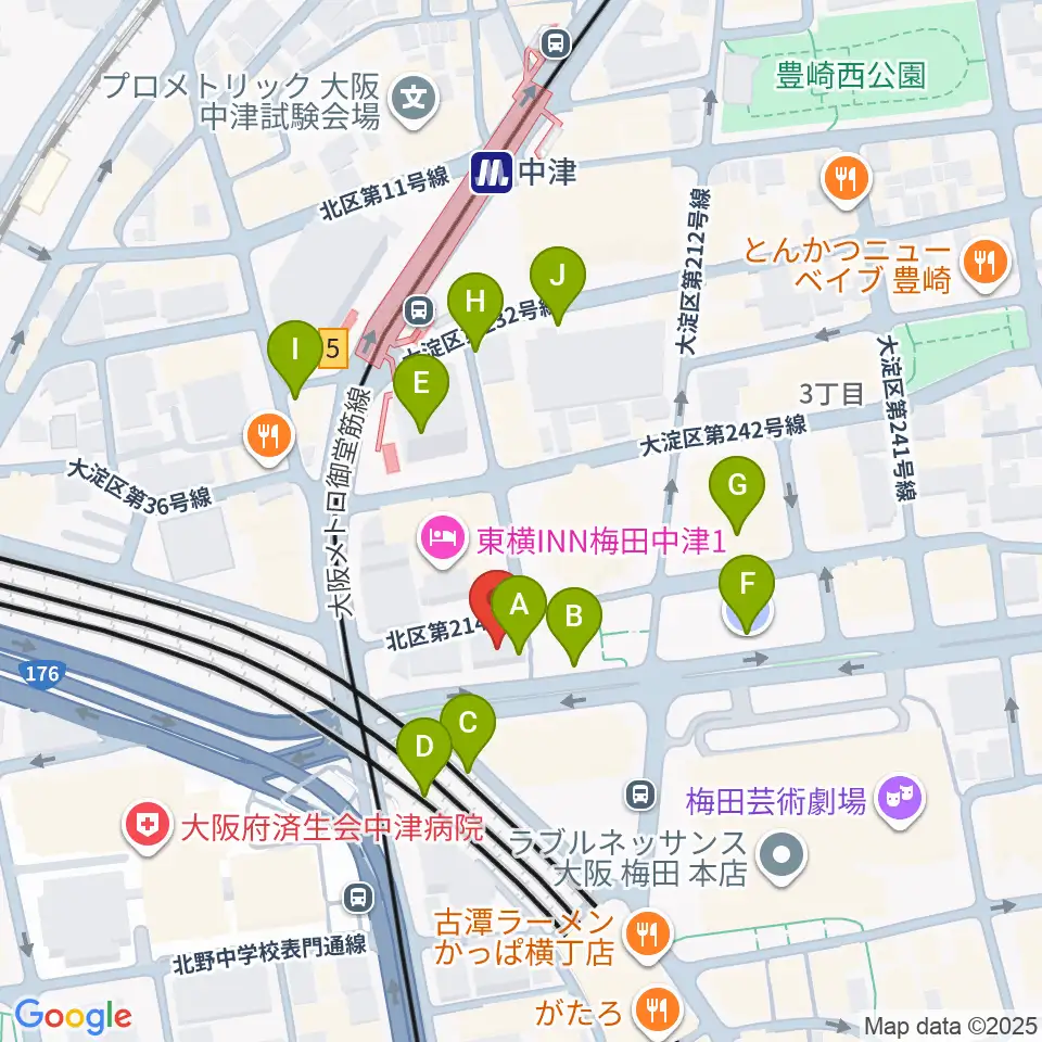ESPエンタテインメント大阪周辺の駐車場・コインパーキング一覧地図
