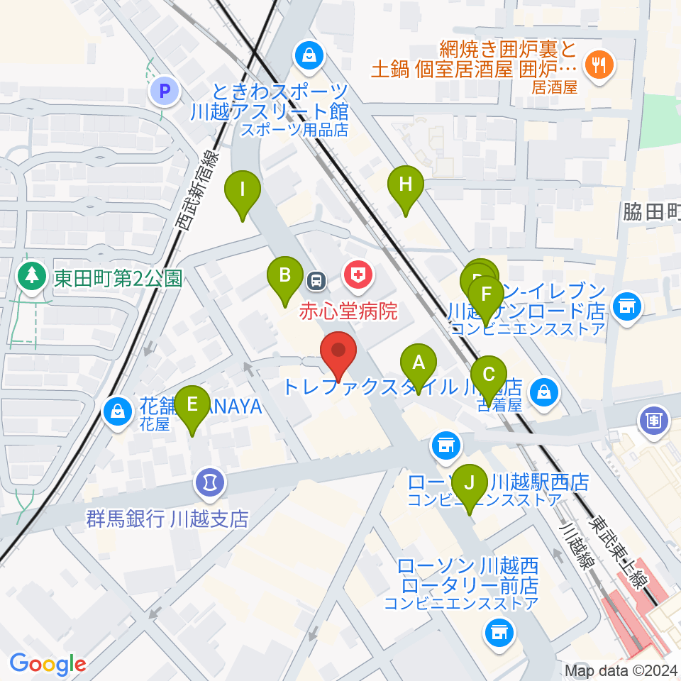 トミースマイル音楽教室周辺の駐車場・コインパーキング一覧地図