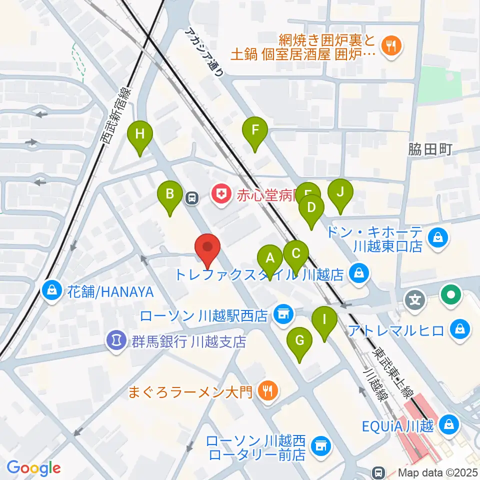 トミースマイル音楽教室周辺の駐車場・コインパーキング一覧地図