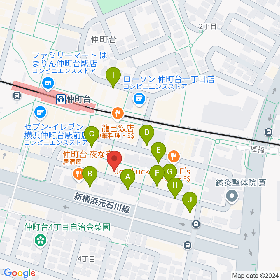 エルフラット音楽教室周辺の駐車場・コインパーキング一覧地図