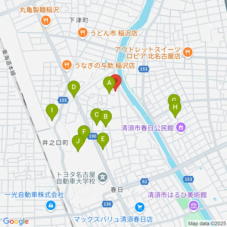 リュウケイミュージックネット周辺の駐車場・コインパーキング一覧地図