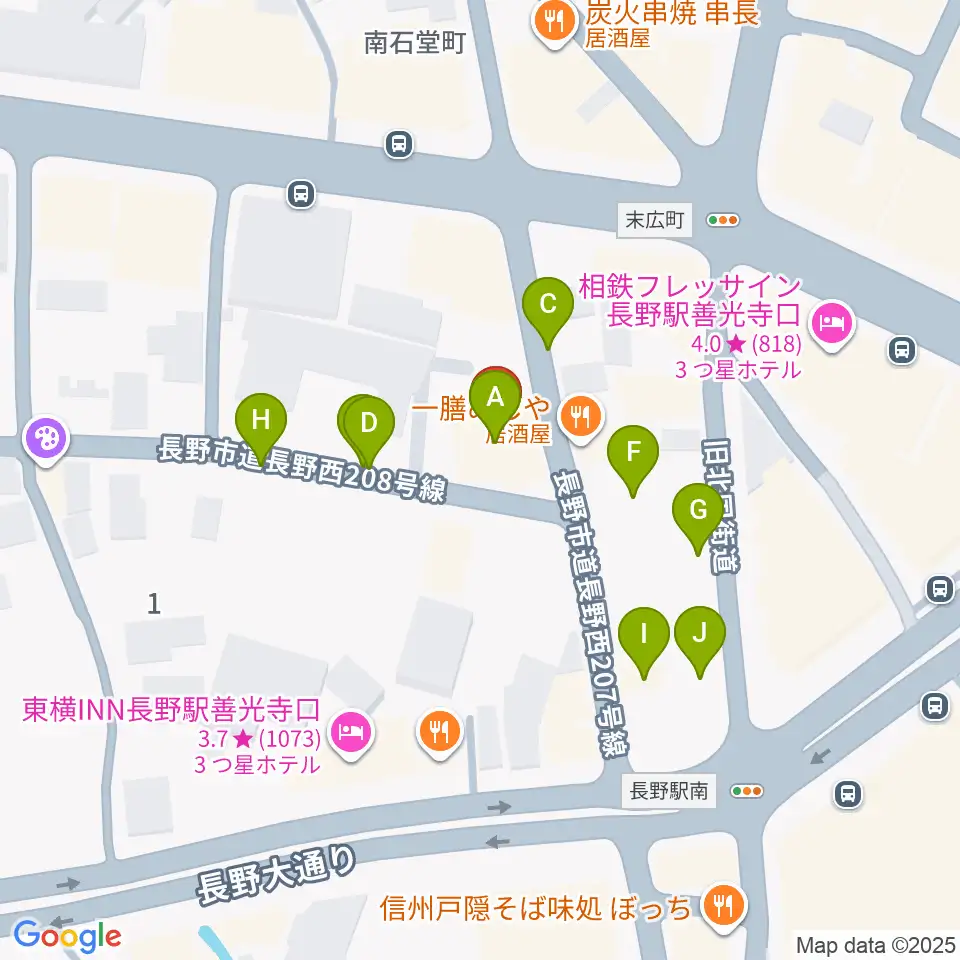 ヒオキ楽器周辺の駐車場・コインパーキング一覧地図