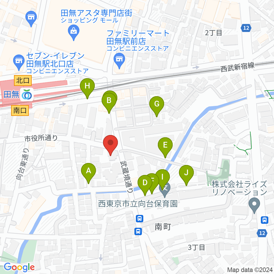 東音楽器 田無センター周辺の駐車場・コインパーキング一覧地図