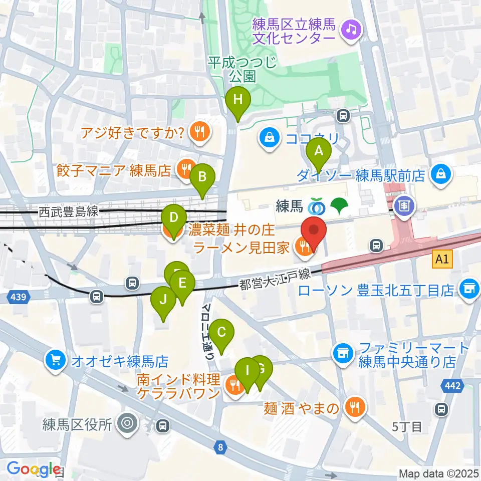 東音楽器 練馬センター周辺の駐車場・コインパーキング一覧地図