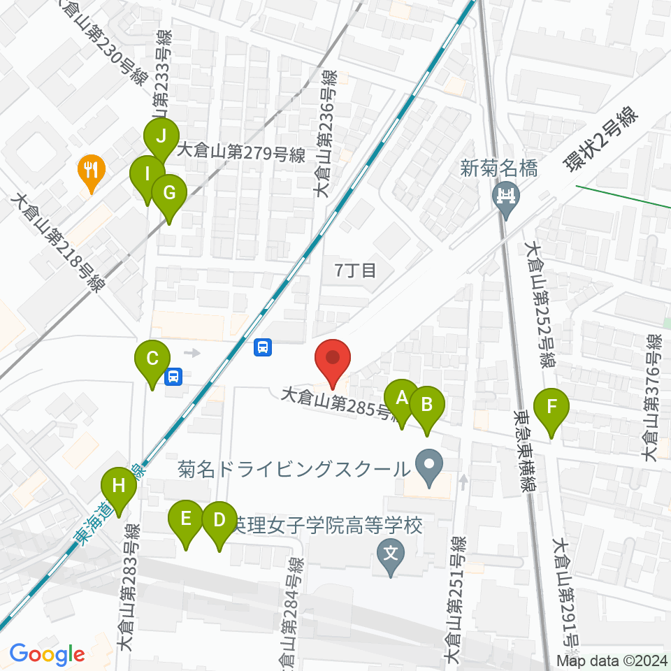 菊名JAM周辺の駐車場・コインパーキング一覧地図