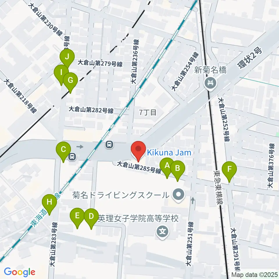 菊名JAM周辺の駐車場・コインパーキング一覧地図