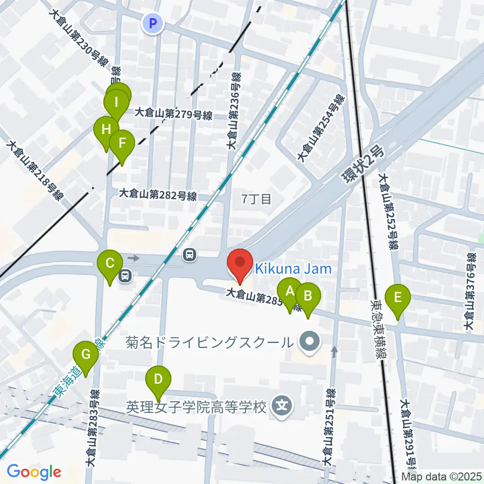 菊名JAM周辺の駐車場・コインパーキング一覧地図