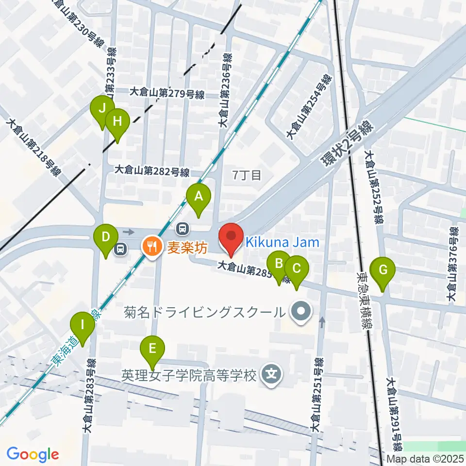 菊名JAM周辺の駐車場・コインパーキング一覧地図