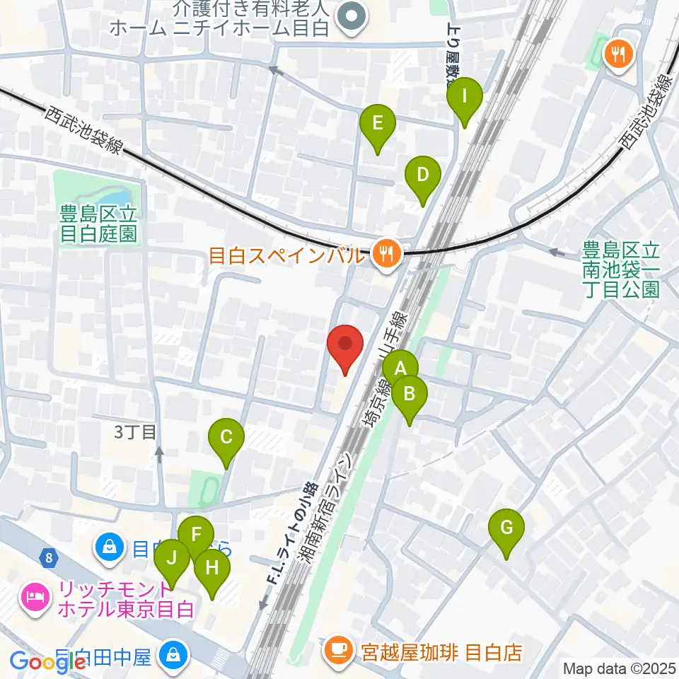 グランキャンミュージック周辺の駐車場・コインパーキング一覧地図