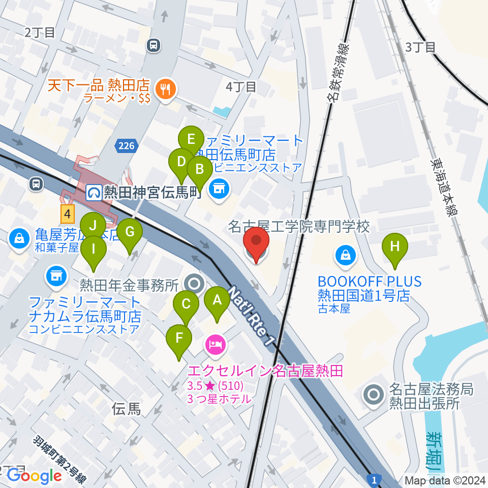 名古屋工学院専門学校周辺の駐車場・コインパーキング一覧地図