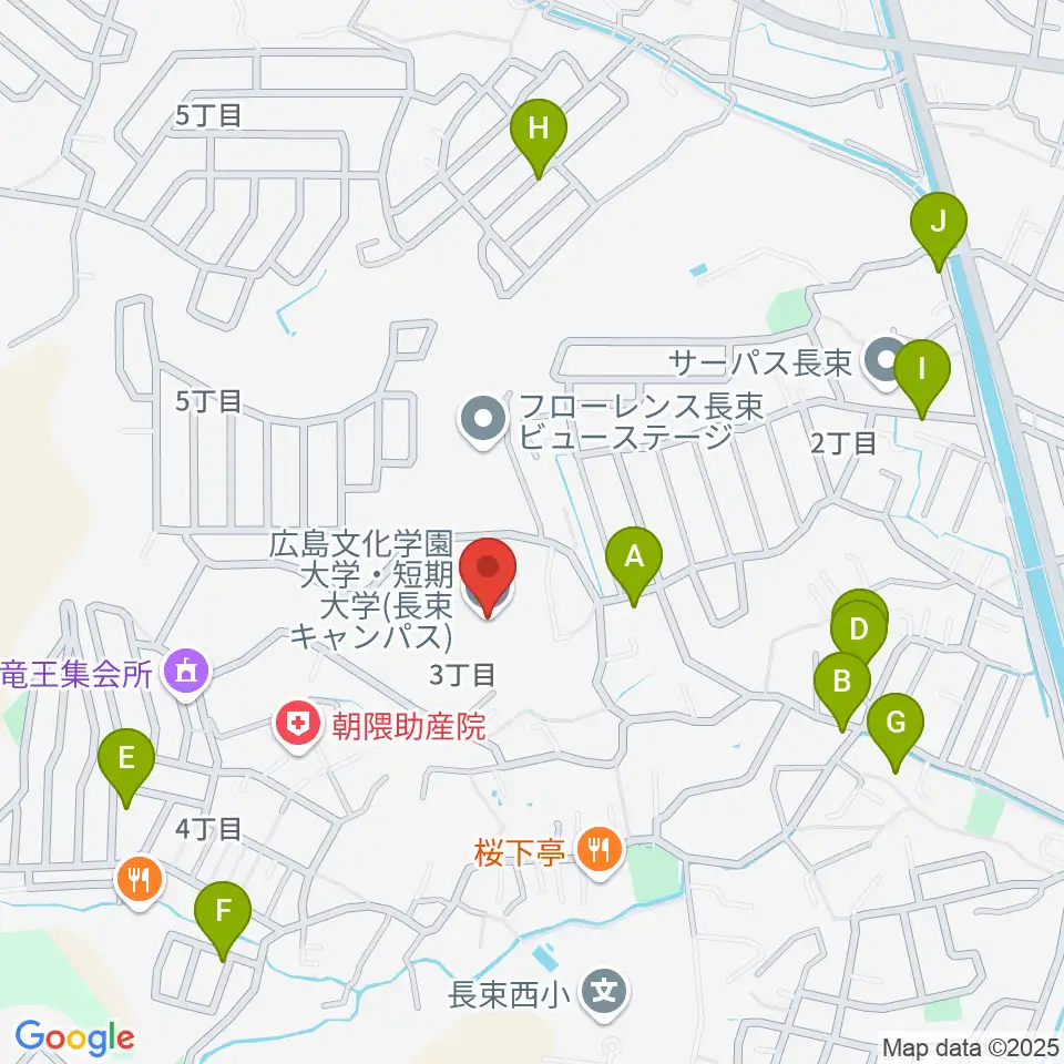 広島文化学園大学 音楽学科周辺の駐車場・コインパーキング一覧地図