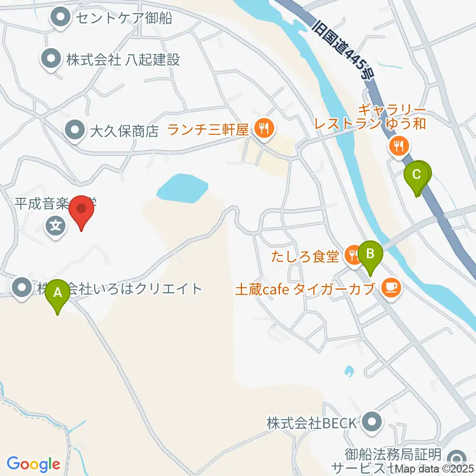 平成音楽大学周辺の駐車場・コインパーキング一覧地図