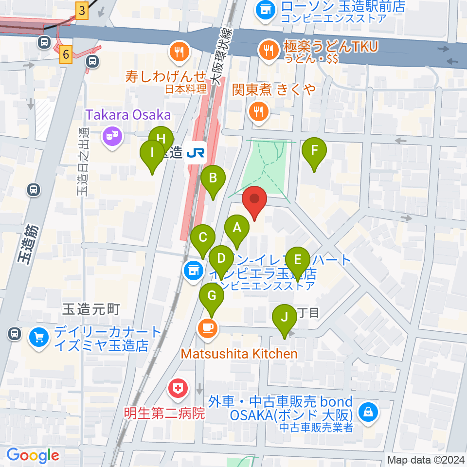 KMC音楽院周辺の駐車場・コインパーキング一覧地図