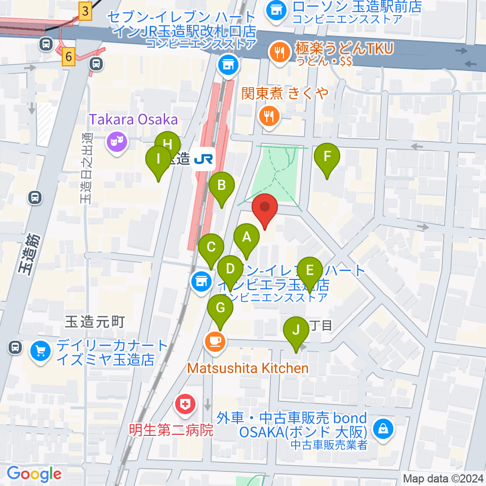 KMC音楽院周辺の駐車場・コインパーキング一覧地図