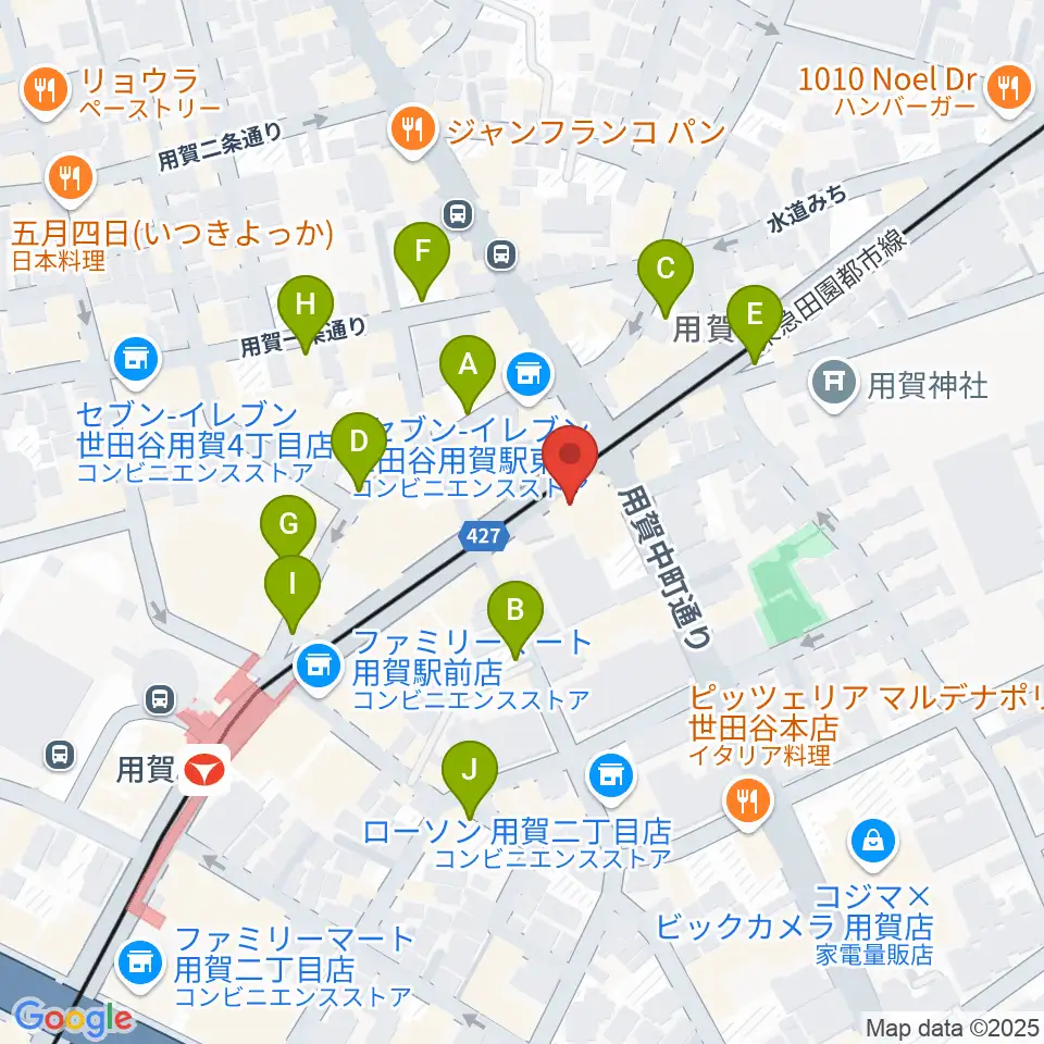 ママンベビー用賀教室周辺の駐車場・コインパーキング一覧地図