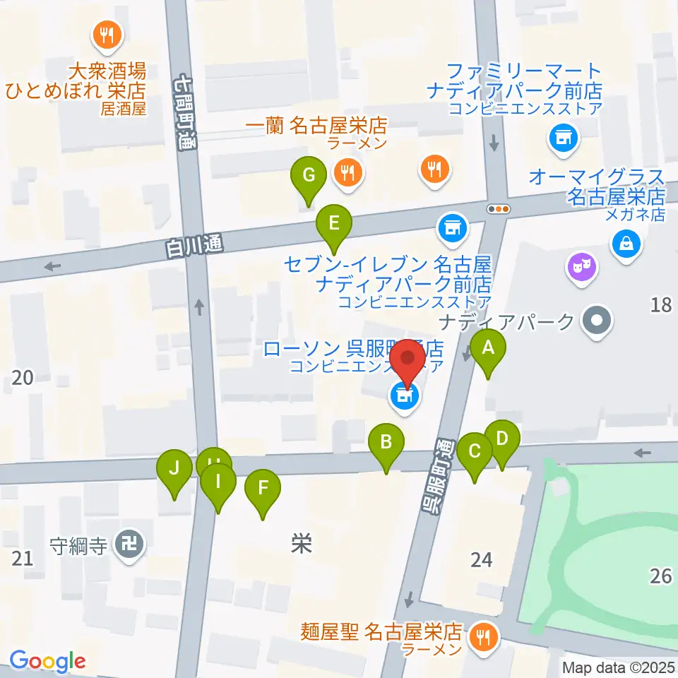 名古屋スクールオブミュージック&ダンス専門学校周辺の駐車場・コインパーキング一覧地図