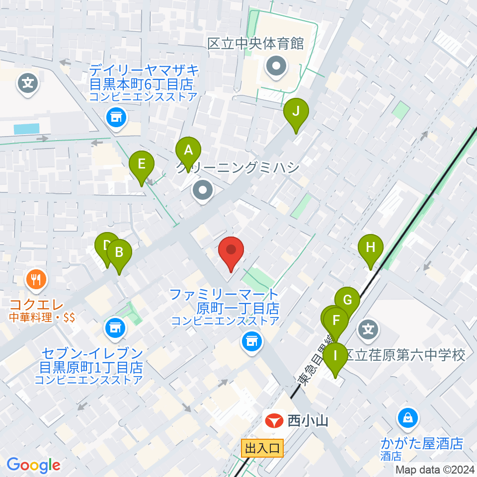  ミュージック＆ダンススタジオルーツ周辺の駐車場・コインパーキング一覧地図