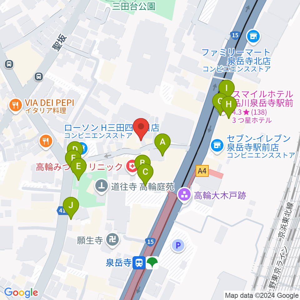 サンピアノ音楽教室周辺の駐車場・コインパーキング一覧地図